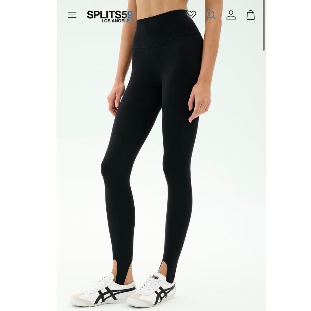 NWOT Splits59 River High Waist Airweight Stirrup Leggings in Black SZ S